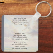 Porte-clés Christian Memorial Keepsake Angel Reaching  (Verso)