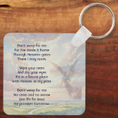 Porte-clés Christian Memorial Keepsake Angel Sky Clouds (Verso)