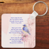Porte-clés Christian Memorial Keepsake  Bluebird Garden  (Verso)