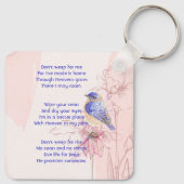 Porte-clés Christian Memorial Keepsake  Bluebird Garden  (Dos)