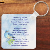 Porte-clés Christian Memorial Keepsake Bluebird Garden Bird  (Verso)