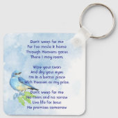Porte-clés Christian Memorial Keepsake Bluebird Garden Bird  (Dos)