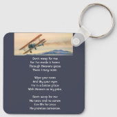 Porte-clés Christian Memorial Keepsake  Clouds Biplane Sky (Dos)