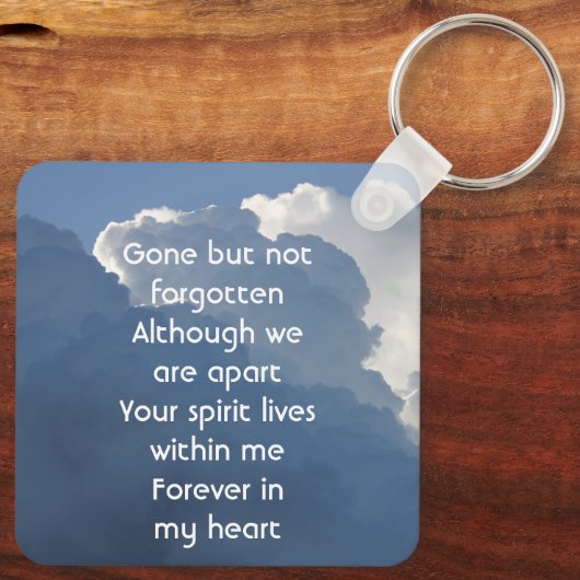 Porte-clés Christian Memorial Keepsake Clouds Sky Heavenly (Verso)