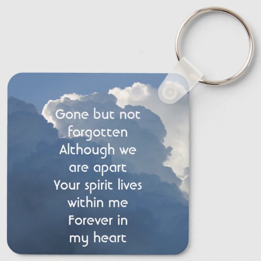 Porte-clés Christian Memorial Keepsake Clouds Sky Heavenly (Dos)