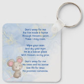 Porte-clés Christian Memorial Keepsake Cute Little Mouse (Dos)