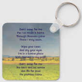 Porte-clés Christian Memorial Keepsake Farm Crop Prairie (Dos)