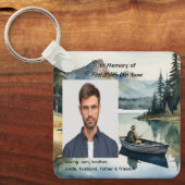 Porte-clés Christian Memorial Keepsake Fishing Lake in Boat (Recto)