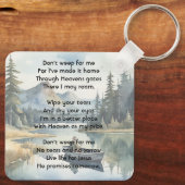 Porte-clés Christian Memorial Keepsake Fishing Lake in Boat (Verso)