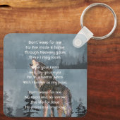 Porte-clés Christian Memorial Keepsake Howling Wolf Art (Verso)