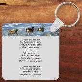 Porte-clés Christian Memorial Keepsake Lake Ducks Birds (Verso)