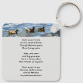 Porte-clés Christian Memorial Keepsake Lake Ducks Birds (Dos)