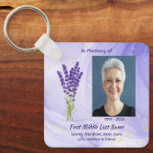 Porte-clés Christian Memorial Keepsake Lavender Garden Flower (Recto)