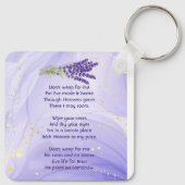 Porte-clés Christian Memorial Keepsake Lavender Garden Flower (Dos)