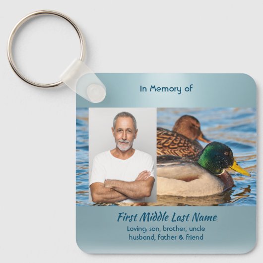 Porte-clés Christian Memorial Keepsake Mallard Ducks Bird (Recto)