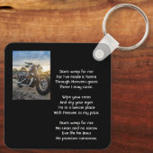 Porte-clés Christian Memorial Keepsake Motorcycle Chopper (Verso)