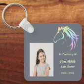 Porte-clés Christian Memorial Keepsake Pastel Horse Art (Recto)
