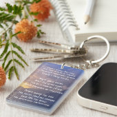 Porte-clés Christian Memorial Keepsaké Sea Sky Cloud Island (Devant droit)