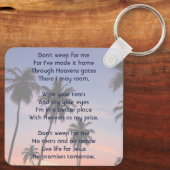 Porte-clés Christian Memorial Keepsake Tropical Beach (Verso)