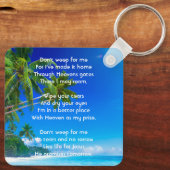 Porte-clés Christian Memorial Keepsake Tropical Beach Exotic (Verso)