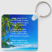 Porte-clés Christian Memorial Keepsake Tropical Beach Exotic (Dos)