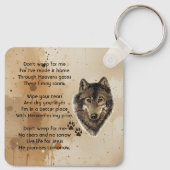 Porte-clés Christian Memorial Keepsake Wolf Wolves Animal (Dos)