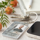 Porte-clés Christian  Memorial Memory Card Baseball Sport (Devant droit)