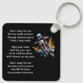 Porte-clés Christian Memorial Motocross Motorcycle Racing (Dos)