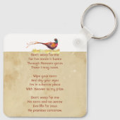 Porte-clés Christian Memorial Photo Invite Pheasant Bird Art (Dos)