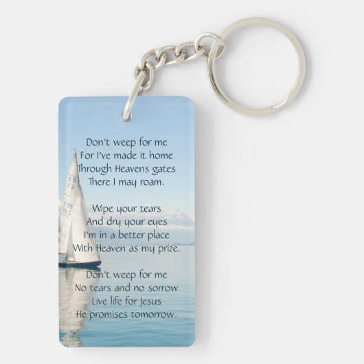 Porte-clés Christian Memory Keepsaké voilier voilier (Dos)