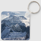 Porte-clés Christian Mountains Alpine Memorial Keepsake (Dos)