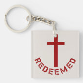 Porte-clés Christian Rendu Croix Rouge et Conception de texte (Devant)