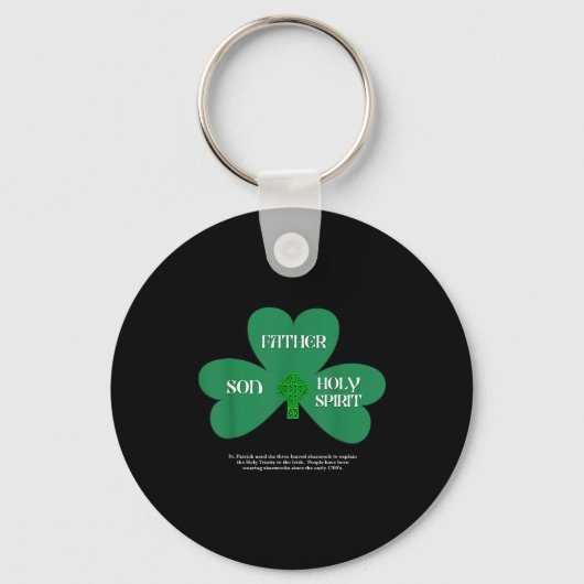 Porte-clés Christian St Patrick's Day Religious Trinity Clove (Recto)