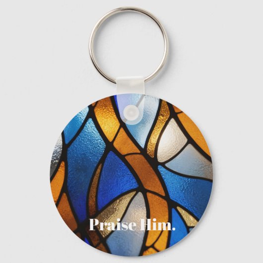 Porte-clés Christian stain-glass look (Recto)