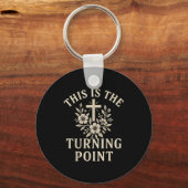 Porte-clés Christian Turning Int Cross Floral Faith Design (Recto)
