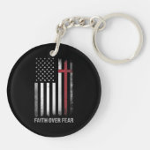 Porte-clés Christian US USA Drapeau américain Christ Faith su (Dos)