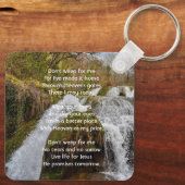 Porte-clés Christian Waterfall Landscape  Memorial Keepsake  (Verso)