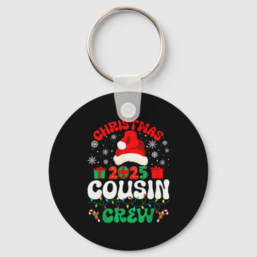 Porte-clés Christmas 2025 Cousin Crew Xmas Funny Matching Fam (Recto)