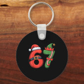Porte-clés Christmas 67 Meme 67 Santa Elf - Six Seven  (Recto)
