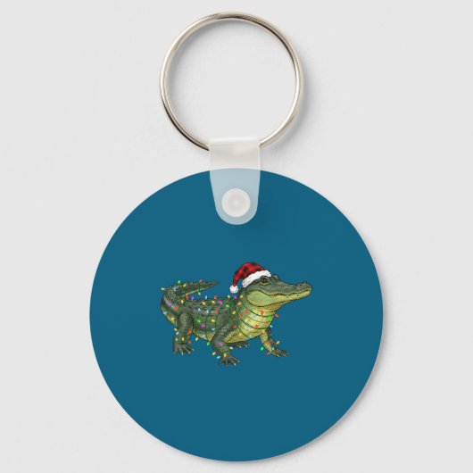 Porte-clés Christmas Alligator Holiday Reptile Funny Festive  (Recto)