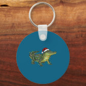 Porte-clés Christmas Alligator Holiday Reptile Funny Festive  (Recto)
