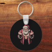 Porte-clés Christmas Angry Santa Middle Finger Sarcastic Xmas (Recto)