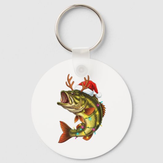 Porte-clés Christmas B Santa Hat With Lights Funny Fishing Xm (Recto)