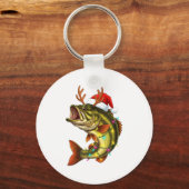 Porte-clés Christmas B Santa Hat With Lights Funny Fishing Xm (Recto)