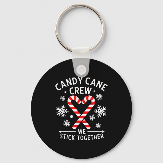 Porte-clés Christmas Candy Cane Heart Holiday Family Matching (Recto)