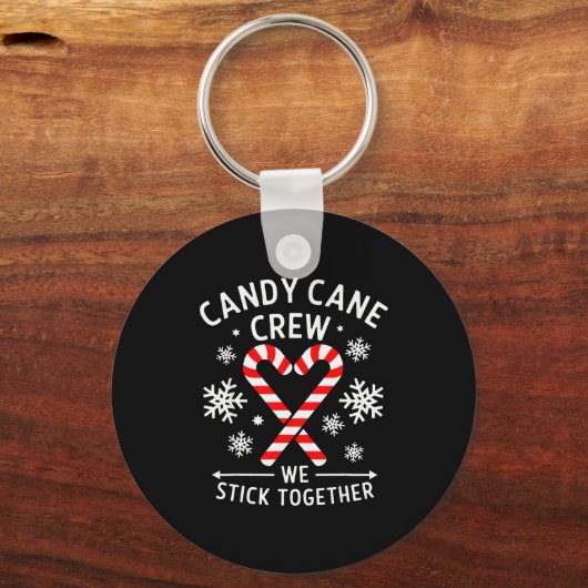 Porte-clés Christmas Candy Cane Heart Holiday Family Matching (Recto)
