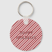 Porte-clés Christmas Candy Cane Stripes keychain (Recto)