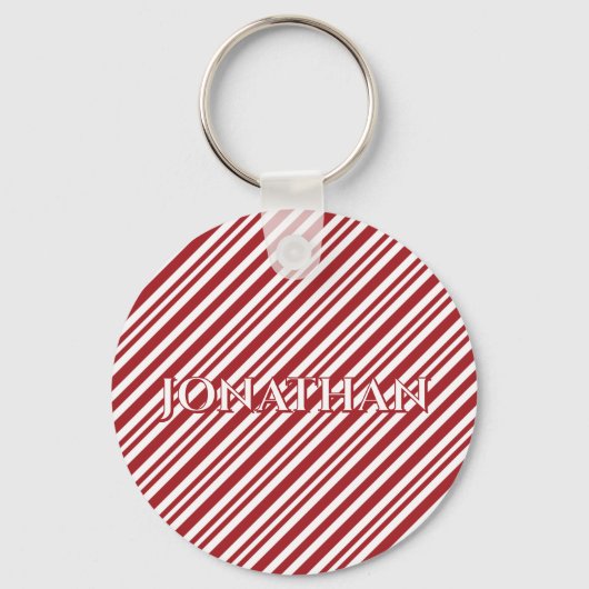 Porte-clés Christmas Candy Cane Stripes keychain (Verso)