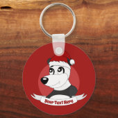 Porte-clés Christmas cartoon with cute panda bear keychain (Recto)