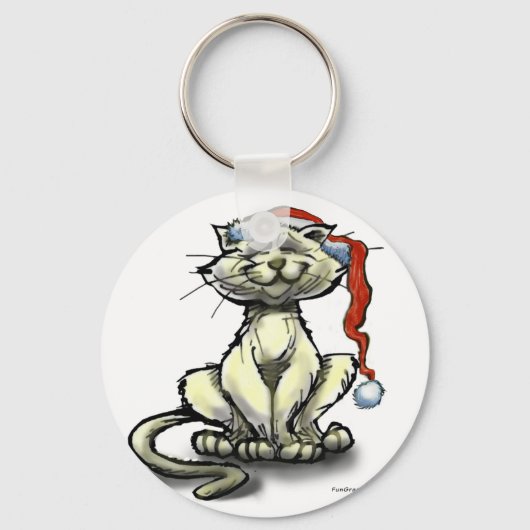 Porte-clés Christmas Cat (Recto)